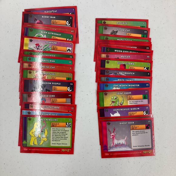 Topps MetaZoo Cryptid Nation Black Cactus Cat Mix Lot Of 29 Trading Game Cards - Picture 2 of 2